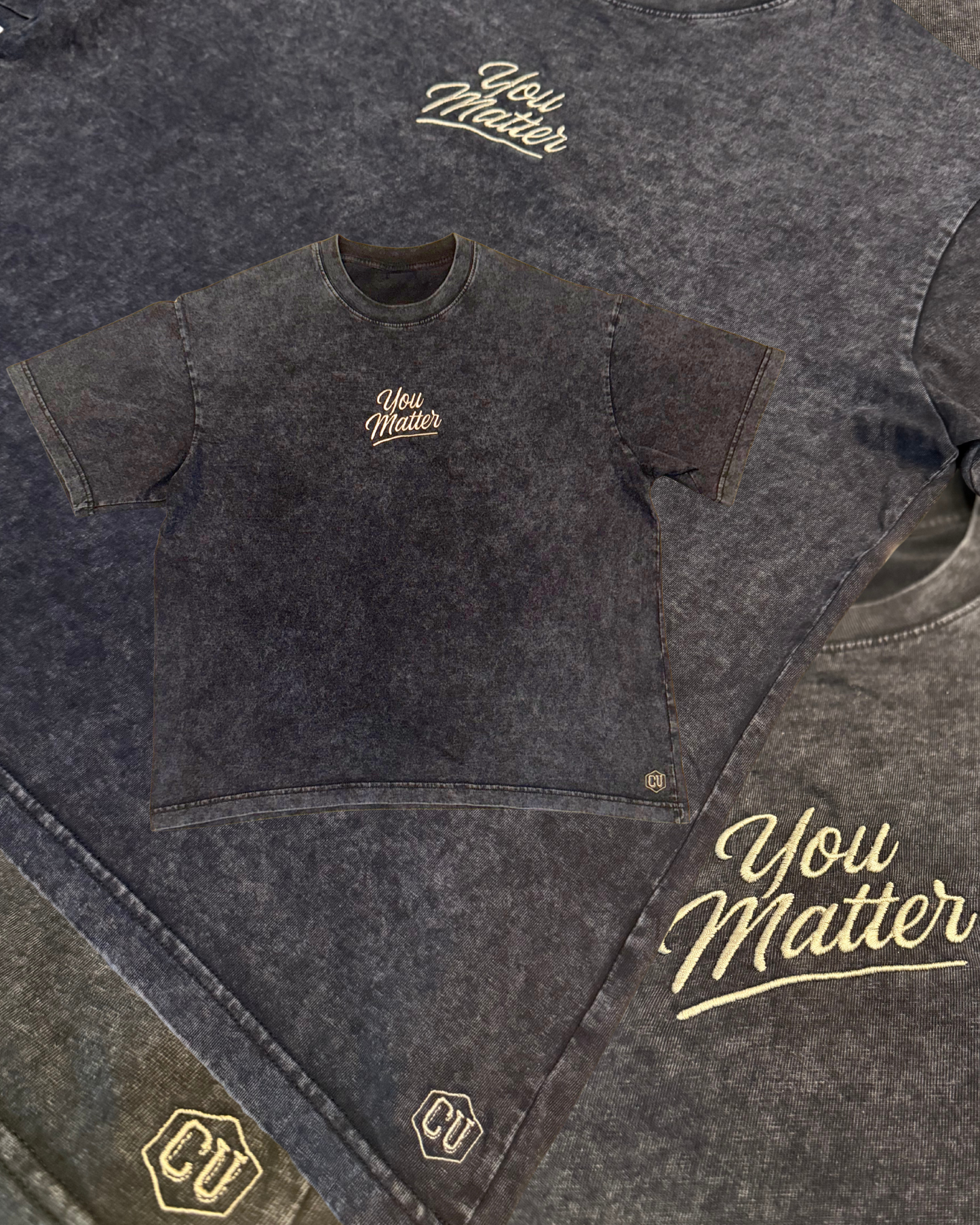 “You Matter” Vintage Wash Tee- Embroidered